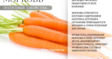 Польза моркови